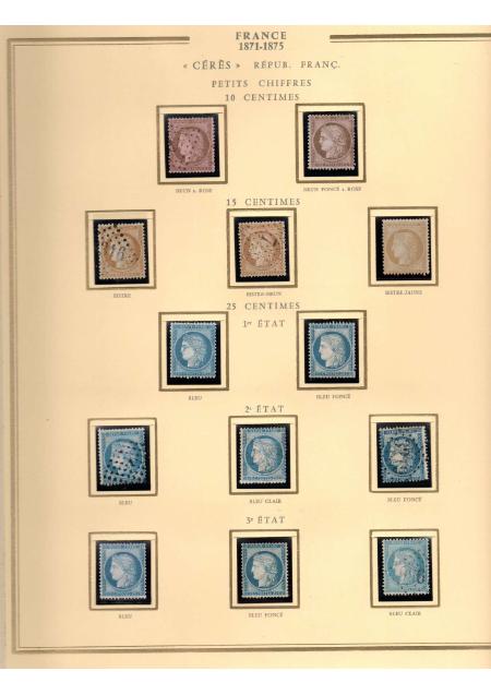 1849-1900, Superbe collection de France avec très