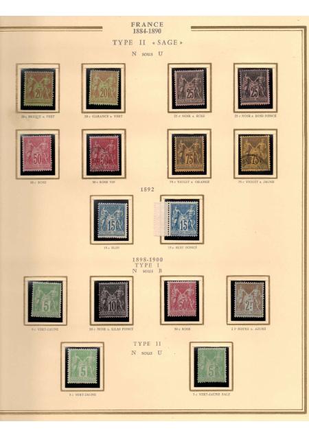 1849-1900, Superbe collection de France avec très