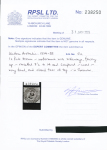 1855 1s Pale brown, watermark sideways, rouletted 7