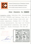 10C Schwarz, Probedruck im waagr. Paar auf Kartonpapier