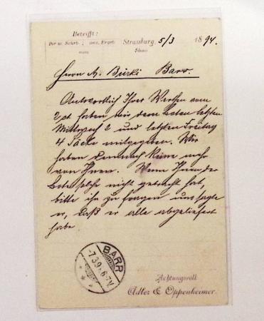 1870-1914, STRASSBURG i ELSASS: Specialised selection