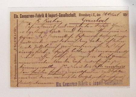 1870-1914, STRASSBURG i ELSASS: Specialised selection