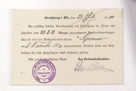 1870-1914, STRASSBURG i ELSASS: Specialised selection