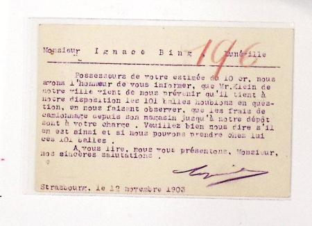 1870-1914, STRASSBURG i ELSASS: Specialised selection