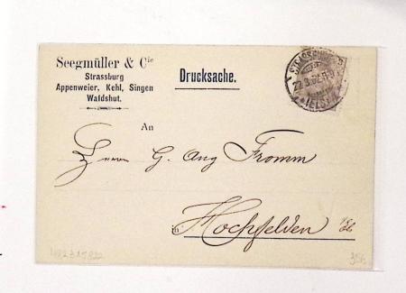 1870-1914, STRASSBURG i ELSASS: Specialised selection