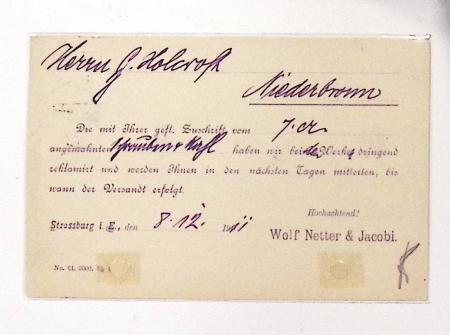 1870-1914, STRASSBURG i ELSASS: Specialised selection