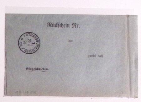 1870-1914, STRASSBURG i ELSASS: Specialised selection