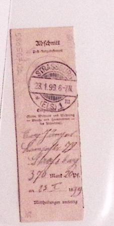 1870-1914, STRASSBURG i ELSASS: Specialised selection