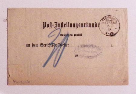 1870-1914, STRASSBURG i ELSASS: Specialised selection