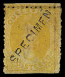 1864-65 REGISTERED (6d) Orange-yellow, overprinted
