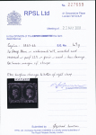 1863-66 1d Deep Blue, perf. 12 1/2, watermark inverted