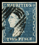 1859 Dardenne 2d Blue, nice even margins all around,