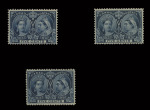 1897 Jubilee issue: Never hinged selection of four