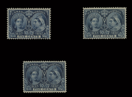 1897 Jubilee issue: Never hinged selection of four