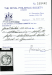 1883-84 10s Ultramarine, lettered JF, wmk Anchor, white