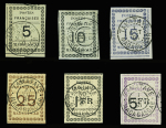 N°8-13, série complète de 6 valeurs, obl., n°12 et