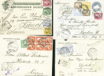 1892-1912 Selection of five turn-of-the-century covers,