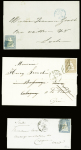 1855-62 STRUBEL : Partie 10 Briefe mit teilweise sehr