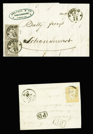1855-62 STRUBEL : Partie 10 Briefe mit teilweise sehr
