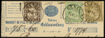 1878 Drei Geldanweisung Auschnitte, frankiert mit respektiv.