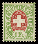 1868-81 TELEGRAPHENMARKEN-Sammlung auf drei Steckalbumseiten,