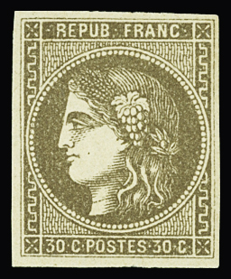 N°47 30c brun, neuf **, TTB. Signé JF.Brun comme **