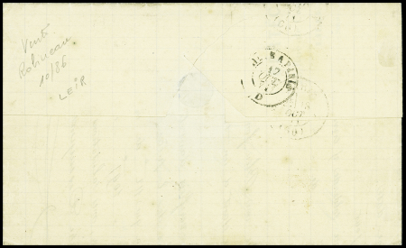 N°42Bg 5c vert, cinq exemplaires, obl. GC 2046D sur