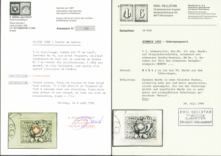 Waadt 5C, farbfrisch und ringsum gut gerandet, mit
