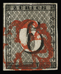 6Rp. (Type III), senkrechte Untergrundlinien, 13. Marke