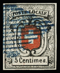 Neuenburg 5C, farbfrisch und ringsum sehr gut gerandete