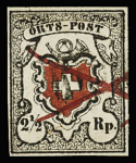 Orts-Post mit Kreuzeinfassung, Type 21, farbfrisch,