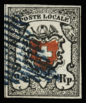 Poste Locale mit Kreuzeinfassung, Type 22, mit kräftigen