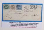 1871-1872, Groupe de 12 lettres dont tricolore de septembre
