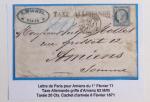 1871-1872, Groupe de 12 lettres dont tricolore de septembre