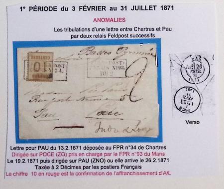1871-1872, Groupe de 12 lettres dont tricolore de septembre