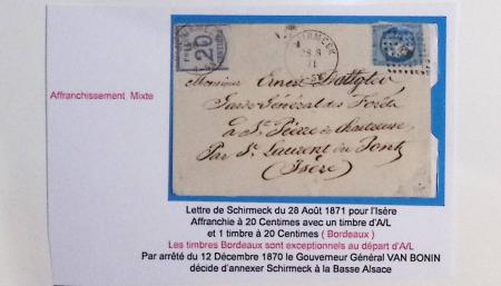 1871-1872, Groupe de 12 lettres dont tricolore de septembre