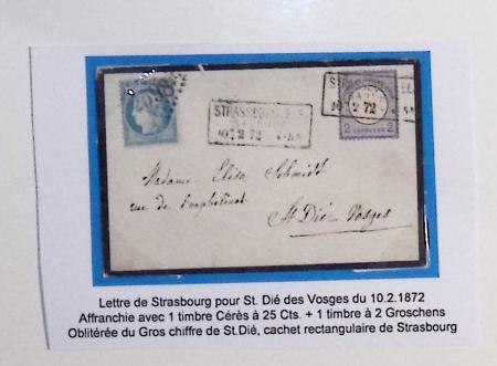 1871-1872, Groupe de 12 lettres dont tricolore de septembre