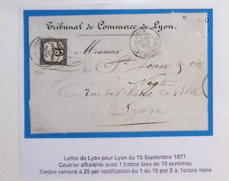 1871-1872, Groupe de 12 lettres dont tricolore de septembre