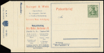 1900 Germania 5pf grün Werbungsganzsache, sog. Patentbrief
