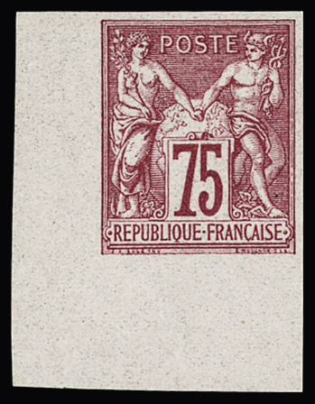 N°71a 75c carmin "Sage" ND, cdf, neuf **, TB. Signé