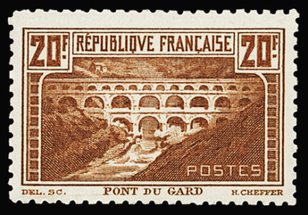 N°262B 20f Pont du Gard, dentelé 11, neuf **, TTB,