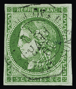 N°42B 5c vert avec exceptionnel càd maritime "Buenos-Ayres