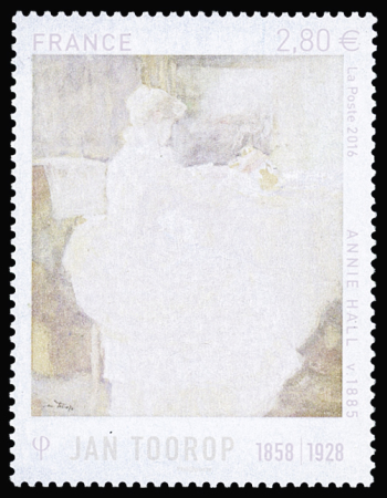 N°5033 2.80€ Jan Toorop, variété impression très dépouillée.