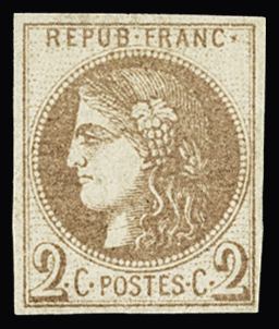 N°40A 2c chocolat clair, Report 1, neuf *, TB. Signé