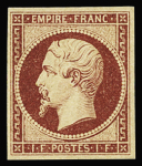 N°18 1f carmin, neuf *, TB, rare. Signé A.Brun, Calves