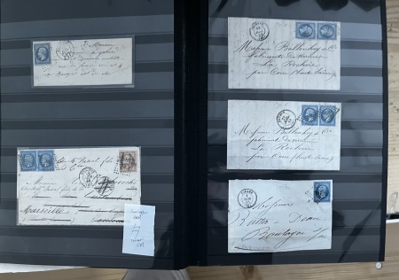 1856-76 BLEUS DE FRANCE, Lots de milliers de bleus