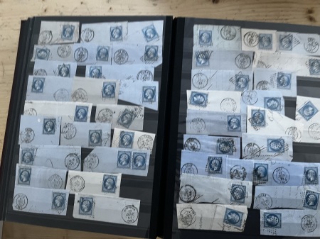 1856-76 BLEUS DE FRANCE, Lots de milliers de bleus