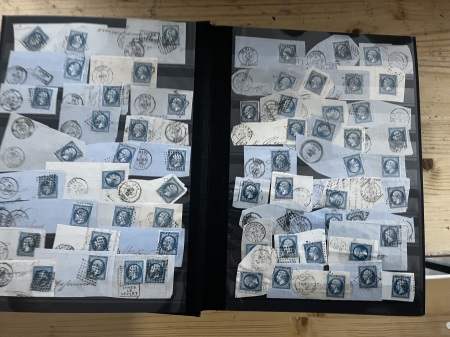 1856-76 BLEUS DE FRANCE, Lots de milliers de bleus