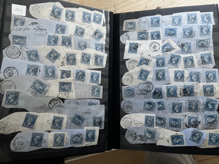 1856-76 BLEUS DE FRANCE, Lots de milliers de bleus
