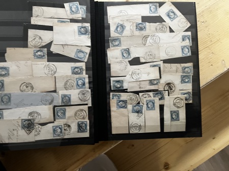 1856-76 BLEUS DE FRANCE, Lots de milliers de bleus